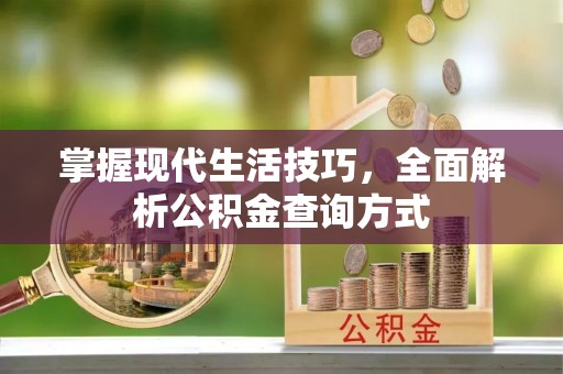 泾县掌握现代生活技巧，全面解析公积金查询方式