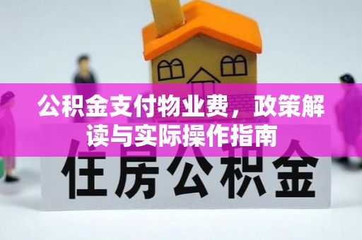 泾县公积金支付物业费，政策解读与实际操作指南