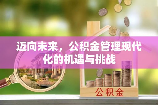 泾县迈向未来，公积金管理现代化的机遇与挑战