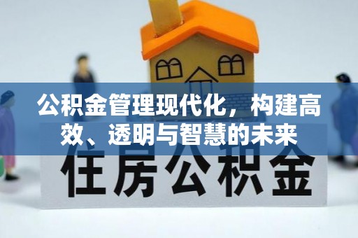 泾县公积金管理现代化，构建高效、透明与智慧的未来