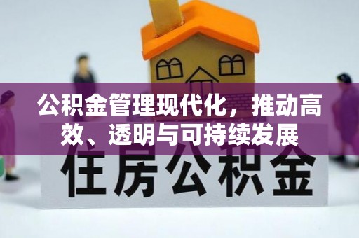 泾县公积金管理现代化，推动高效、透明与可持续发展