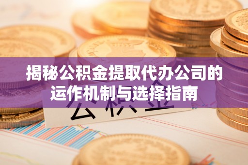 泾县揭秘公积金提取代办公司的运作机制与选择指南