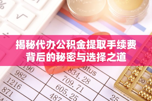 泾县揭秘代办公积金提取手续费背后的秘密与选择之道