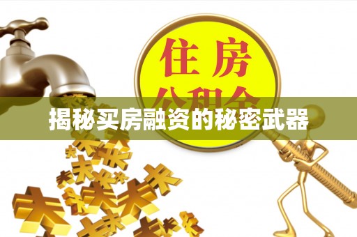 泾县揭秘买房融资的秘密武器