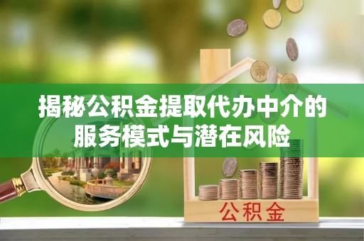 泾县揭秘公积金提取代办中介的服务模式与潜在风险