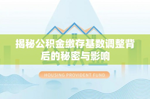 泾县揭秘公积金缴存基数调整背后的秘密与影响